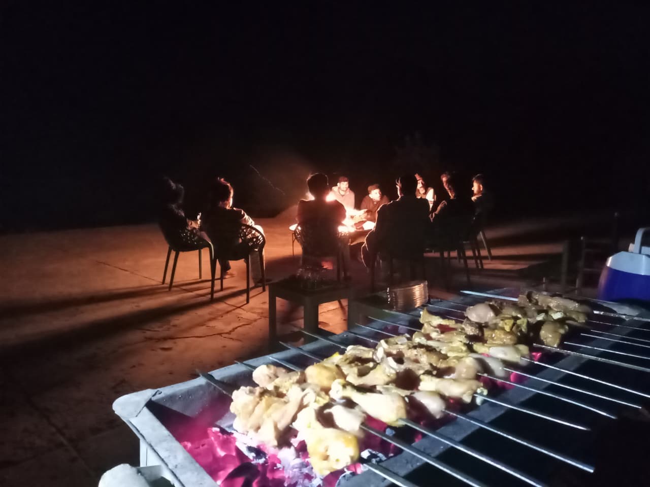 Bonfire and BBQ night for guests