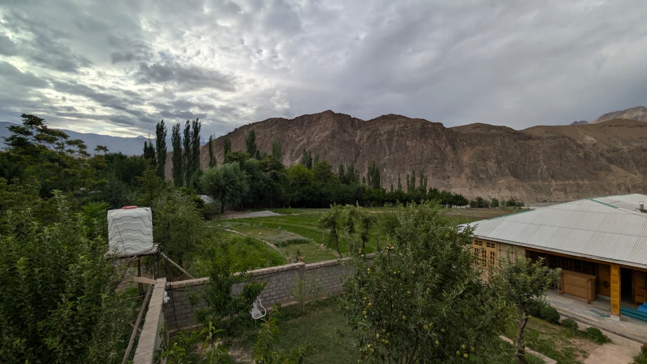 View of the valley and orchard from the property